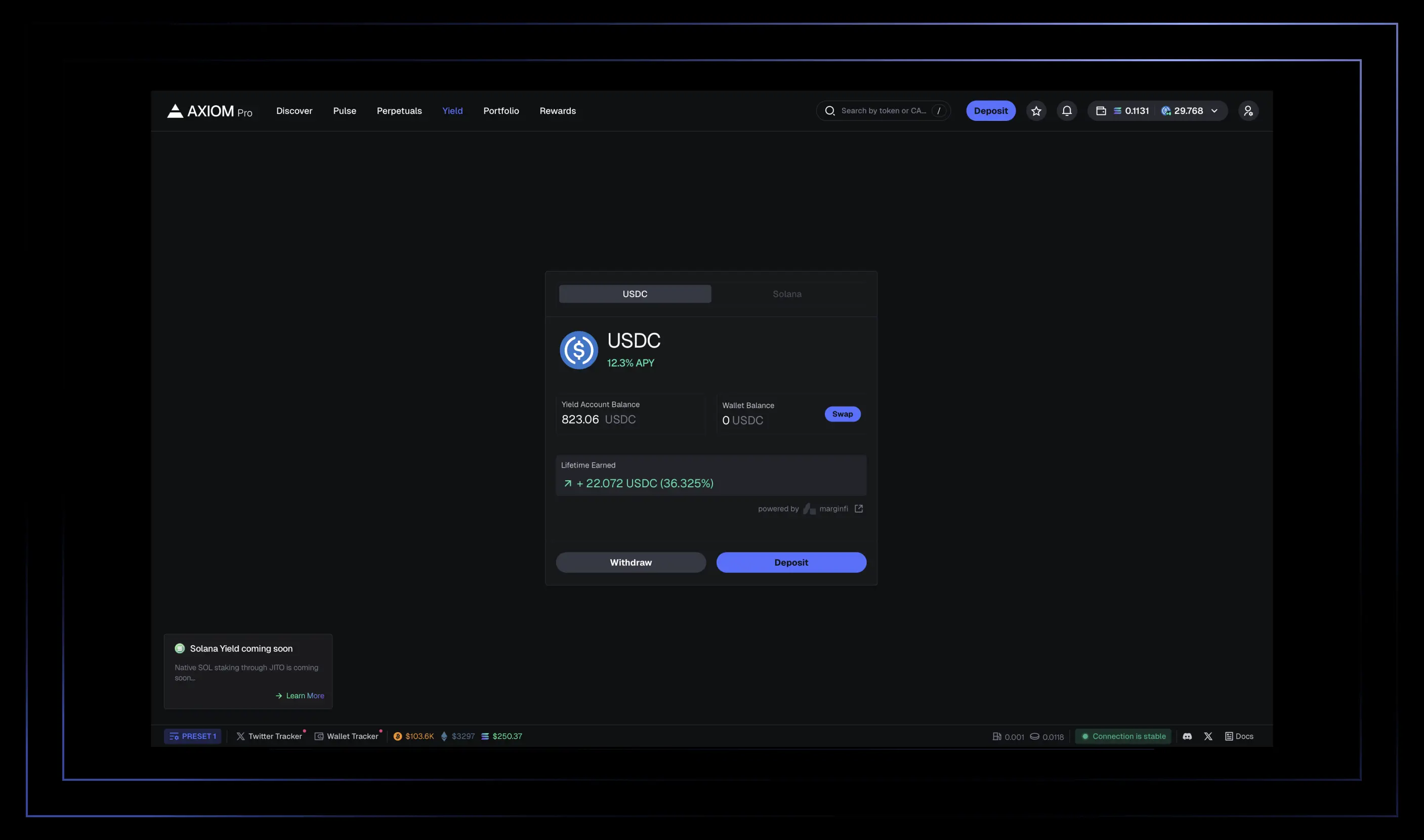 Yield Platform Interface